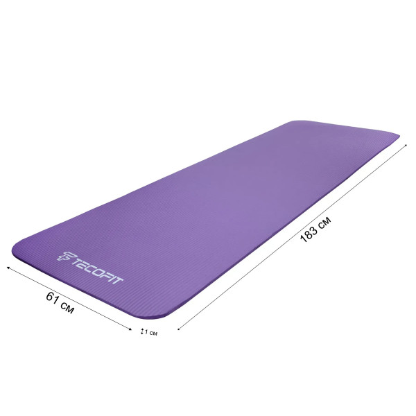 Фото - Коврик для йоги и фитнеса TECOFIT NBR 183x61x1 см Фиолетовый +чехол-сумка в подарок (TOP20106462/6)