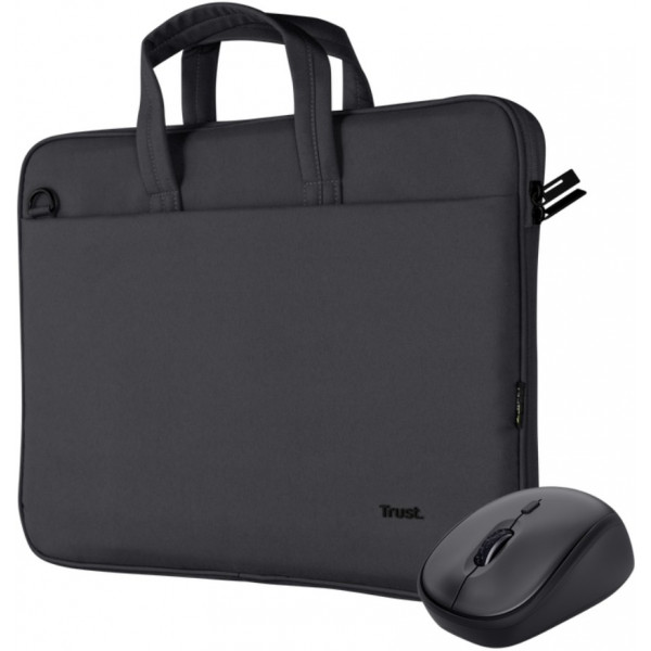 Фото - Сумка для ноутбука Trust Bologna Bag & Mouse Set - Black (24988) Фото - Сумка для ноутбука Trust Bologna Bag & Mouse Set - Black (24988)