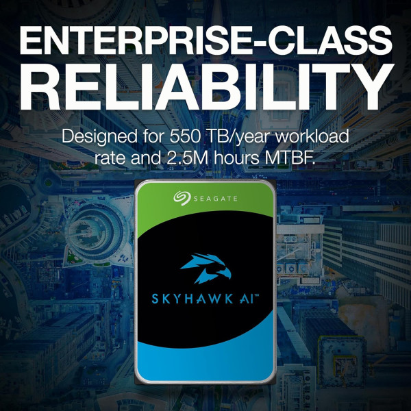 Фото - Жесткий диск внутренний Seagate 12TB 3.5" 7200 256MB SATA SkyHawk AI (ST12000VE001)