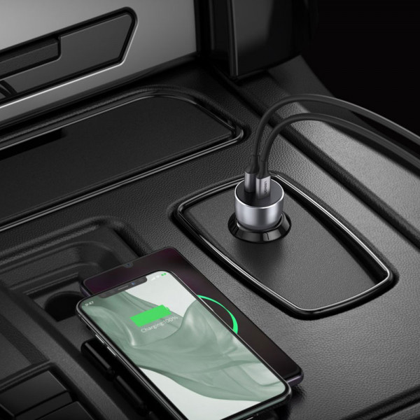 Фото - Автомобильное зарядное устройство UGREEN QC 3.0+QC 3.0 Dual USB-A 36W CD213 (60980)