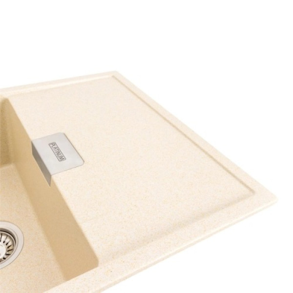 Фото - Мойка кухонная Platinum 8650 DIAMOND матовая (песок)