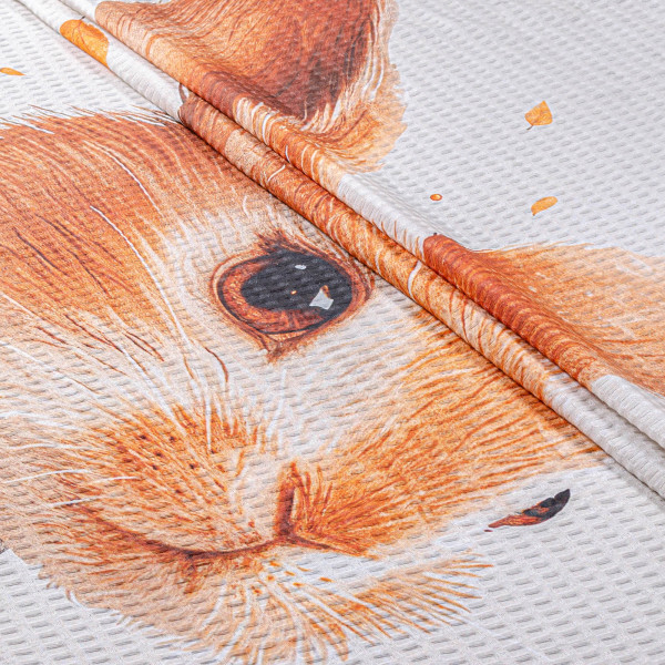 Фото - Простынь полуторная Home Line 145х215 см Вафельное Рыжий заяц (193296)