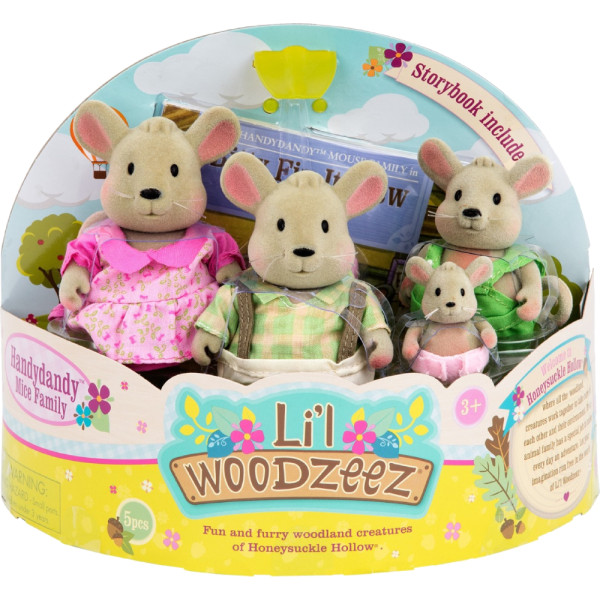 Фото - Коллекционные фигурки Li'l Woodzeez Семья Мышей (6003Z)