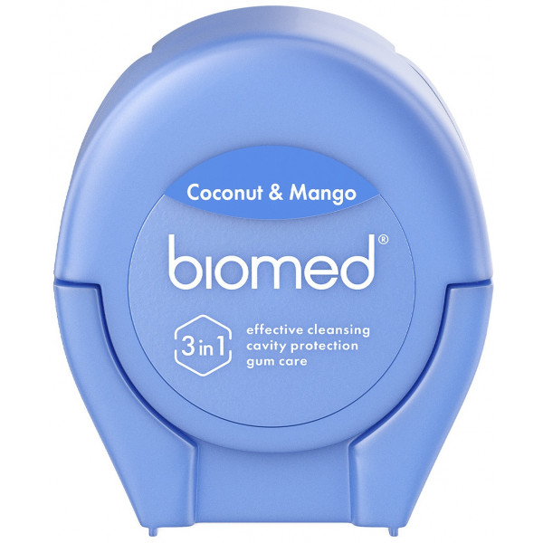 Фото - Зубная нить BioMed вкус кокоса и манго 50 м (7640168937232)