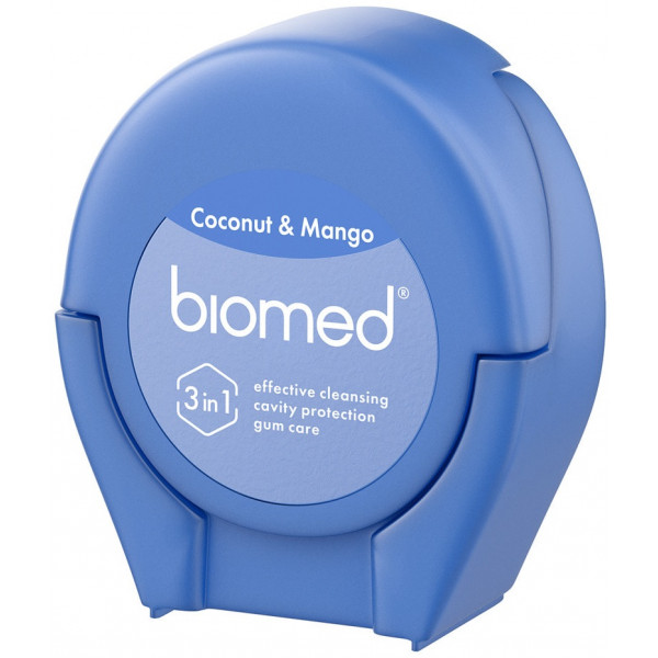 Фото - Зубная нить BioMed вкус кокоса и манго 50 м (7640168937232)