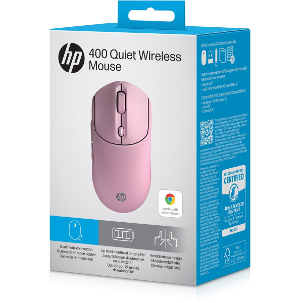 Фото - Мышь беспроводная HP 400 Quiet WL/BT Pink (AZ7B5AA)