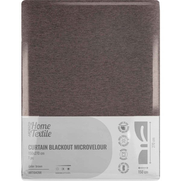 Фото - Портьера Ardesto 150х270 см блекаут коричневый (ART1042BR)