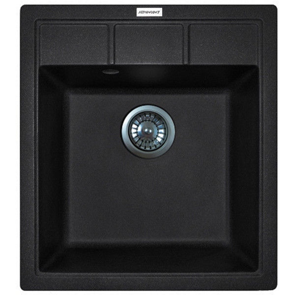 Фото - Мойка кухонная+смеситель+дозатор Adamant Brick черный (4824296209703)