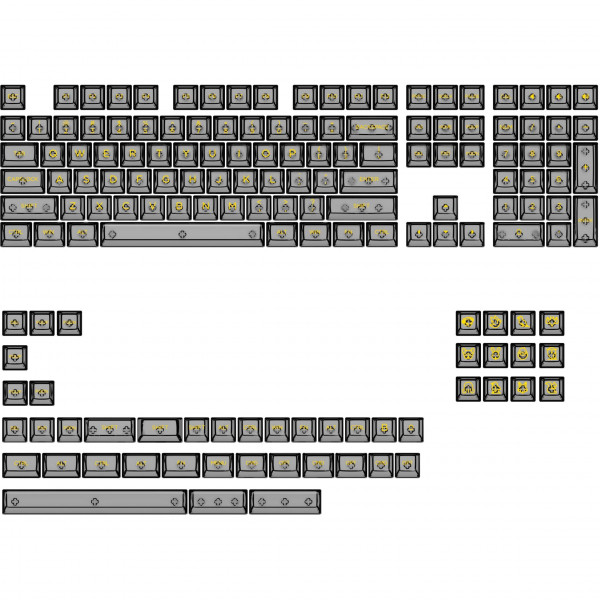 Фото - Дополнительные сменные клавиши для клавиатуры Akko ASA Clear printed keycap Black V2 Fullset (6925758621359)