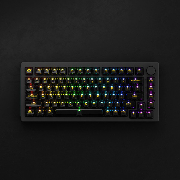 Фото - Дополнительные сменные клавиши для клавиатуры Akko ASA Clear printed keycap Black V2 Fullset (6925758621359)