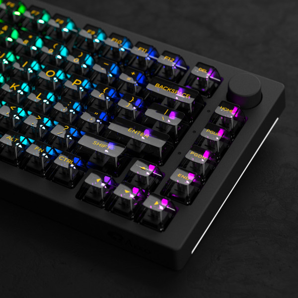 Фото - Дополнительные сменные клавиши для клавиатуры Akko ASA Clear printed keycap Black V2 Fullset (6925758621359)