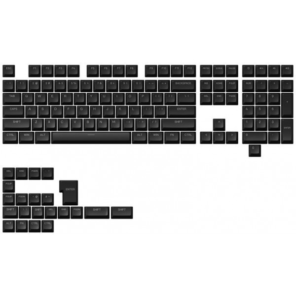 Фото - Дополнительные сменные клавиши для клавиатуры Akko ASA Clear printed keycap Black V2 Fullset (6925758621359)