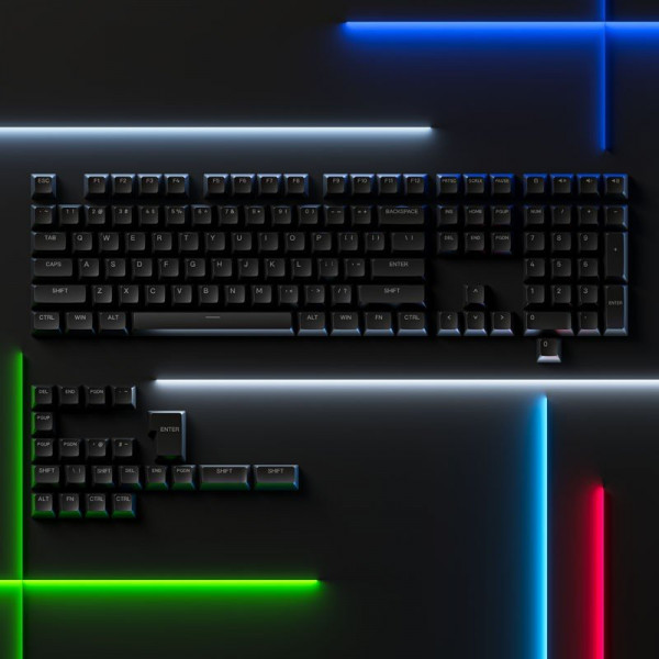 Фото - Дополнительные сменные клавиши для клавиатуры Akko ASA Clear printed keycap Black V2 Fullset (6925758621359)