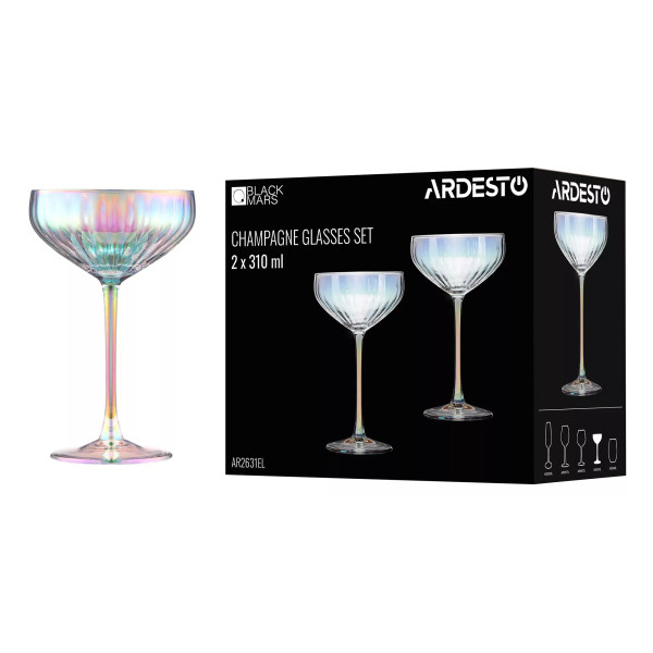 Фото - Набор бокалов Ardesto Black Mars Zenith 310 мл 2 шт. (AR2631EL)