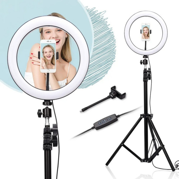 Фото - Кольцевая лампа RTAKO с держателем AR-GTB05-13 13'' Ring light (6930539513020)
