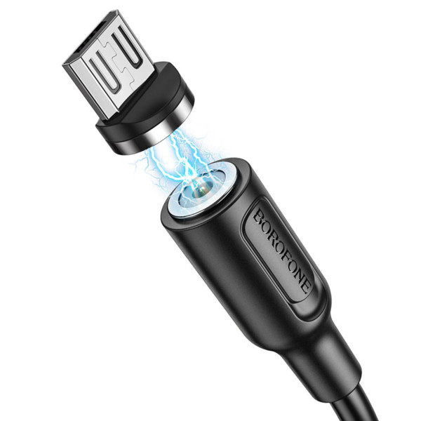 Фото - Кабель синхронизации данных BOROFONE BX41 USB to Micro 2.4A, 1m Black (6931474738455)