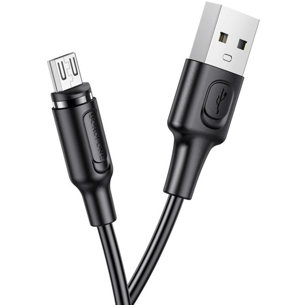 Фото - Кабель синхронизации данных BOROFONE BX41 USB to Micro 2.4A, 1m Black (6931474738455)