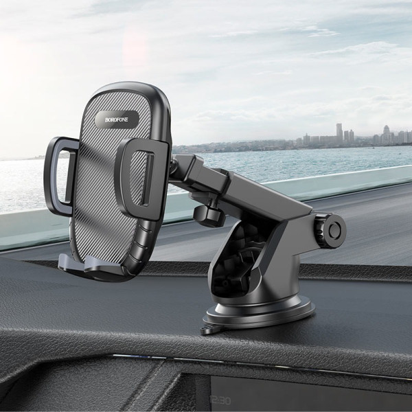Фото - Автодержатель BOROFONE BH53 Black Grey (6931474751867)
