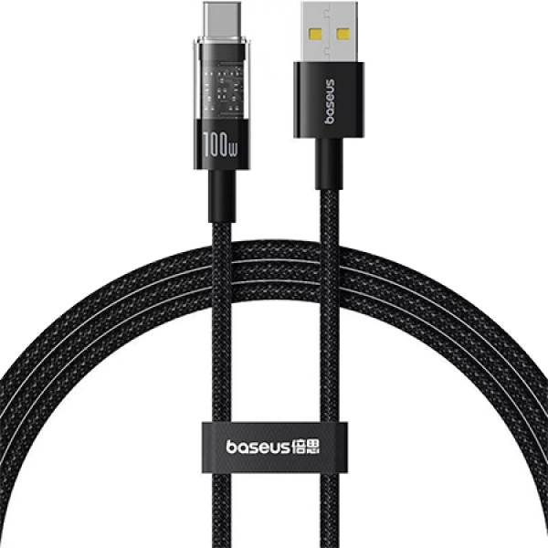 Фото - Кабель синхронизации данных Baseus Gem USB - USB Type-C (M/M), 2.4A, 1 м Black (6932172658748)