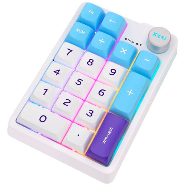 Фото - Клавиатура беспроводная игровая KZZI K20 Wireless Keypad UA\ENG Blue Sea (6935280823404)