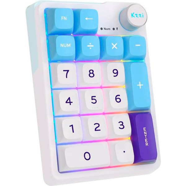 Фото - Клавиатура беспроводная игровая KZZI K20 Wireless Keypad UA\ENG Blue Sea (6935280823404)
