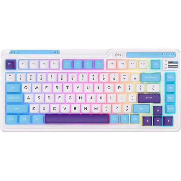 Фото - Клавиатура беспроводная игровая KZZI K75 Lite Wireless Keyboard UA\ENG Blue Sea (6935280824654)