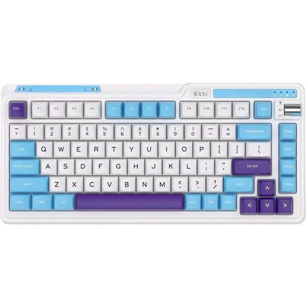 Фото - Клавиатура беспроводная игровая KZZI K75 Lite Wireless Keyboard UA\ENG Blue Sea (6935280824654)