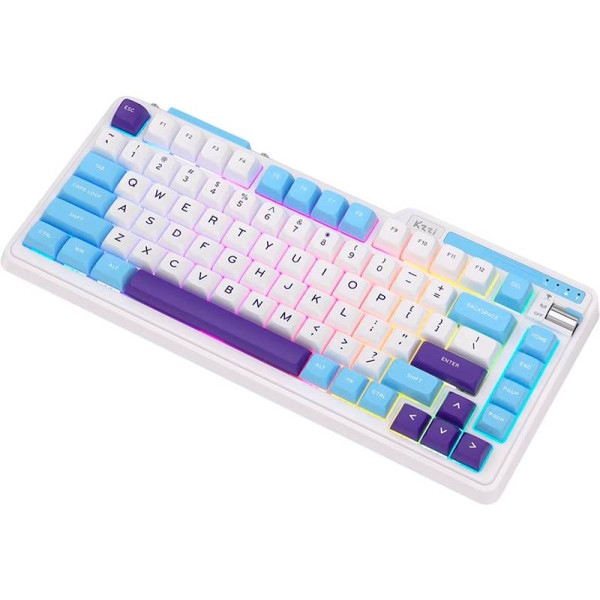 Фото - Клавиатура беспроводная игровая KZZI K75 Lite Wireless Keyboard UA\ENG Blue Sea (6935280824654)