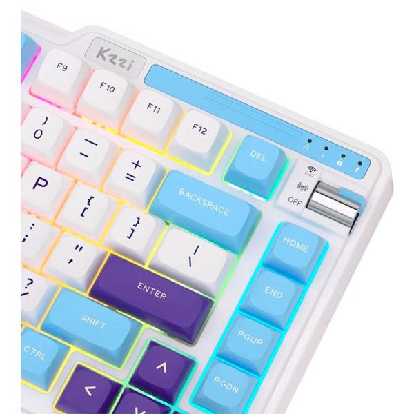 Фото - Клавиатура беспроводная игровая KZZI K75 Lite Wireless Keyboard UA\ENG Blue Sea (6935280824654)