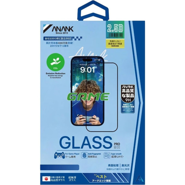 Фото - Защитное стекло для смартфона Anank 2.5D Anti-Fingerprint Glass for iPhone 17 Pro Max (6975593907255)