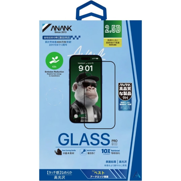 Фото - Защитное стекло для смартфона Anank 2.5D Corning 10X Reinforced Glass for iPhone 17 Pro Max (6975593907279)