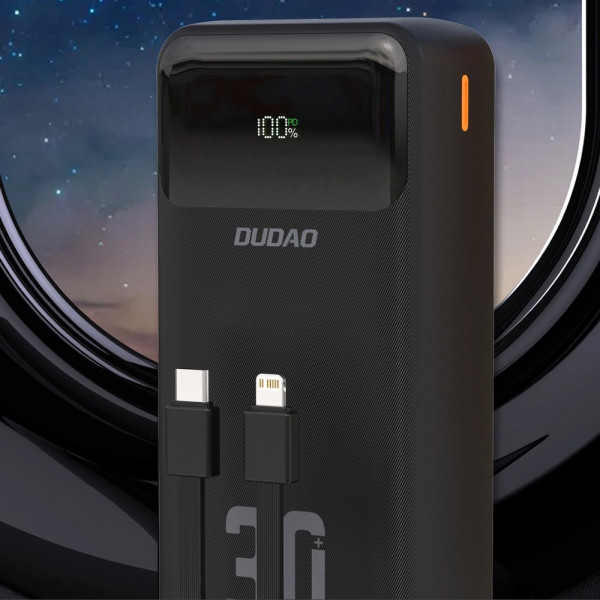 Фото - Батарея мобильная Dudao K15MAX 30000mAh PD 22.5W Black (6976625333783)