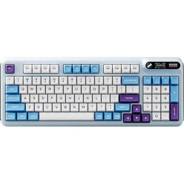 Фото - Клавиатура беспроводная игровая KZZI Z98 Wireless Keyboard UA\ENG Blue Sea (6977534870420)