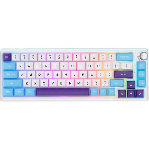 Фото - Клавиатура беспроводная игровая KZZI K68 Pro Wireless Keyboard UA\ENG Blue Sea (6977534870468)