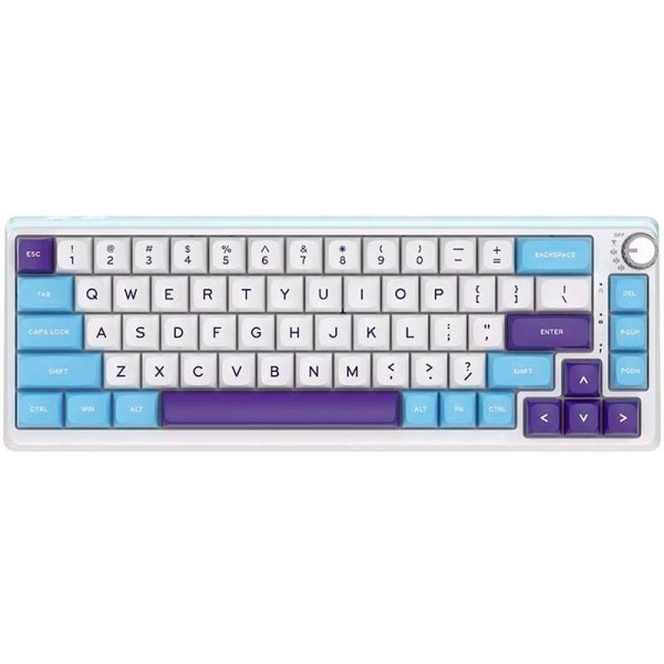 Фото - Клавиатура беспроводная игровая KZZI K68 Pro Wireless Keyboard UA\ENG Blue Sea (6977534870468)