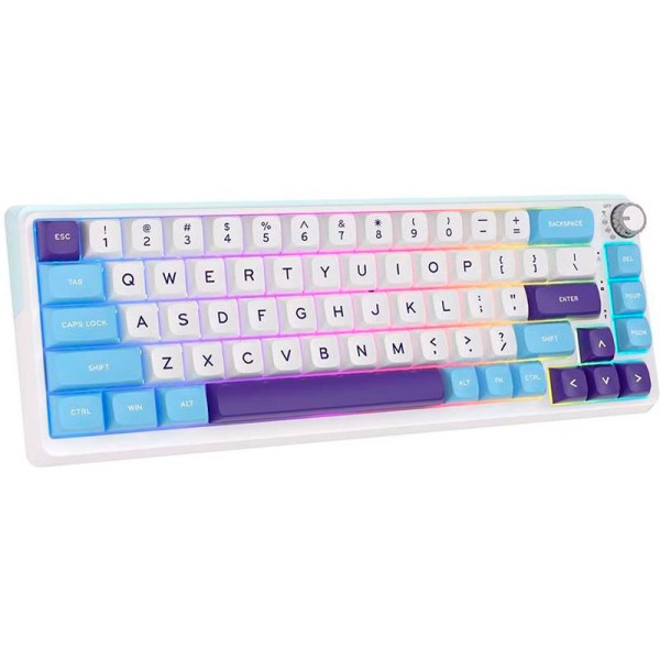 Фото - Клавиатура беспроводная игровая KZZI K68 Pro Wireless Keyboard UA\ENG Blue Sea (6977534870468)