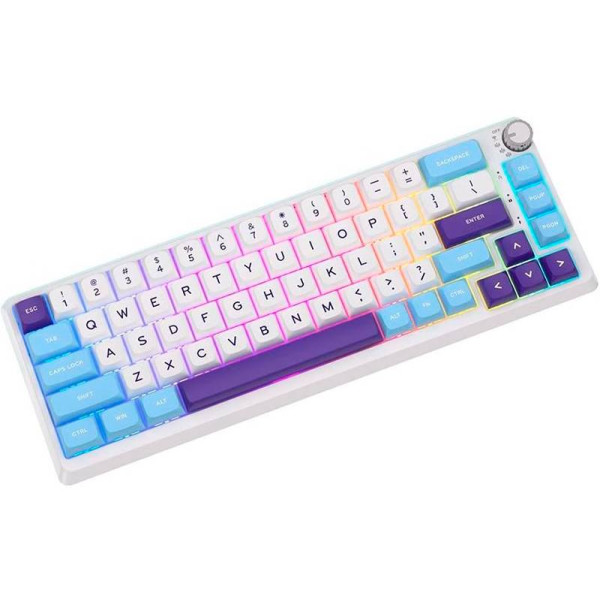 Фото - Клавиатура беспроводная игровая KZZI K68 Pro Wireless Keyboard UA\ENG Blue Sea (6977534870468)