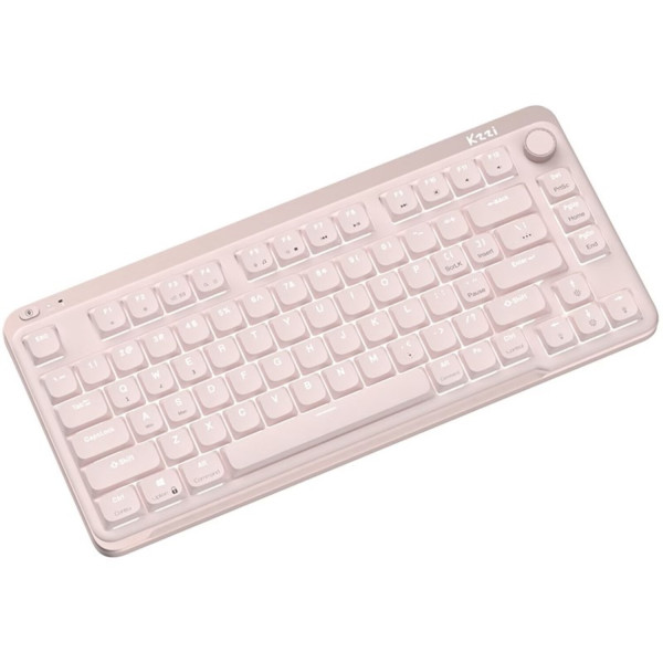 Фото - Клавиатура беспроводная игровая KZZI I75 Wireless Keyboard UA\ENG (Red Switch) Pink (6977534870567)