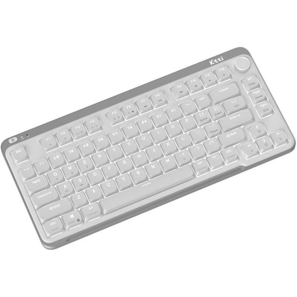 Фото - Клавиатура беспроводная игровая KZZI I75 Wireless Keyboard UA\ENG (Red Switch) Grey (6977534870635)
