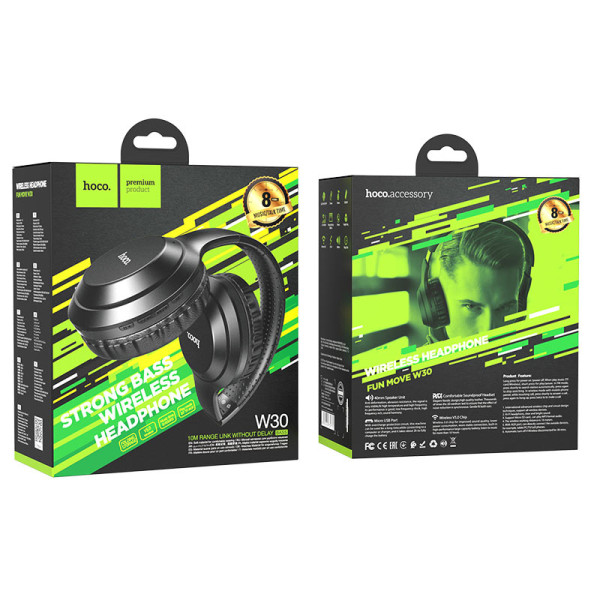 Фото - Наушники накладные беспроводные HOCO W30 Black (6931474735775)