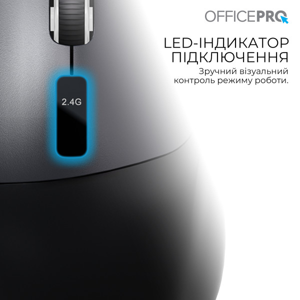 Фото - Мышь беспроводная OfficePro Silent Click Wireless Black (M398B)