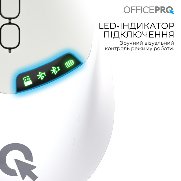 Фото - Мышь беспроводная OfficePro Silent Click Wireless White (M520W)