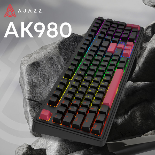 Фото - Клавиатура проводная игровая Ajazz AK980 Red switches Black Red (AK980-R-BR)