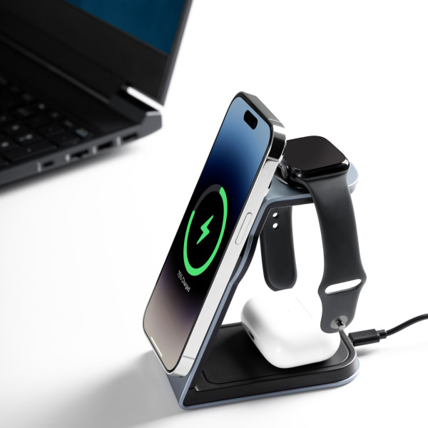 Фото - Беспроводное зарядное устройство Proove Omni Power 3 in 1 Gray