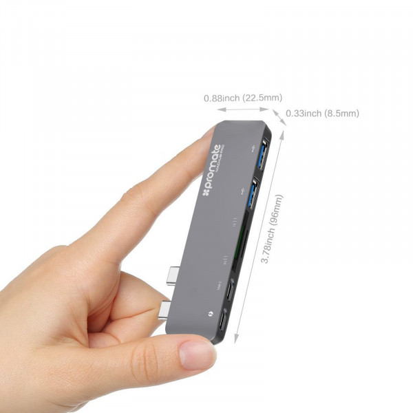 Фото - Хаб USB Promate Machub-PRO Space Grey