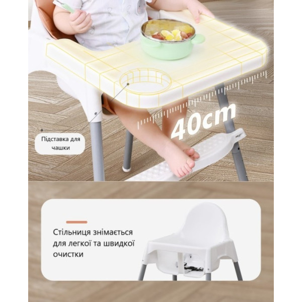 Фото - Стульчик для кормления классический Xingtai ZX-108 White