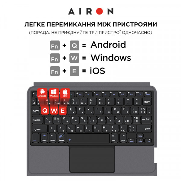 Фото - Чехол для планшета AIRON Premium for iPad Pro 11 2018/2020/2021 с интегрированной клавиатурой (4822352781096)