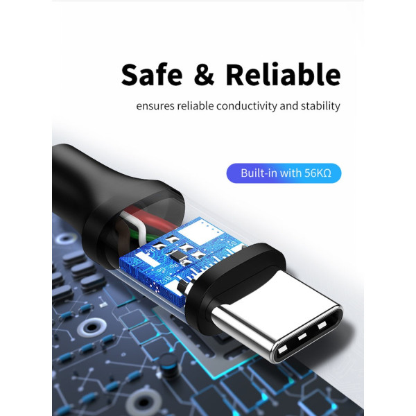 Фото - Кабель синхронизации данных Cabletime USB Type-C - USB (M/M) 2m Black (CA32L)