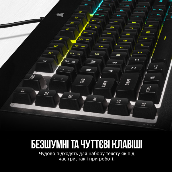 Фото - Клавиатура проводная игровая Corsair K55 RGB Pro Black (CH-9226765) USB