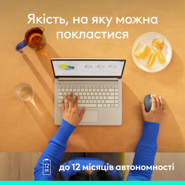 Фото - Мышь беспроводная Logitech M196 Bluetooth Mouse Graphite (910-007459)